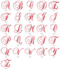 Fancy Satin Script Machine Embroidery Monogram Fonts Designs Set - Embroidery Designs By AVI