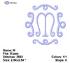 Curly Single 1 Inital Letter Monogram Fonts Machine Embroidery Designs Set - Embroidery Designs By AVI
