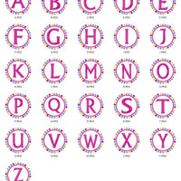 Circle of Dots Monogram Fonts Alphabet Machine Embroidery Design Set - Embroidery Designs By AVI