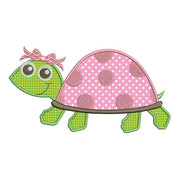 Turtle Girl Applique Machine Embroidery Design - Embroidery Designs By AVI