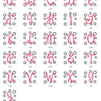 Curly Girl Circles and Rings Machine Embroidery Monogram Fonts Designs Set - Embroidery Designs By AVI