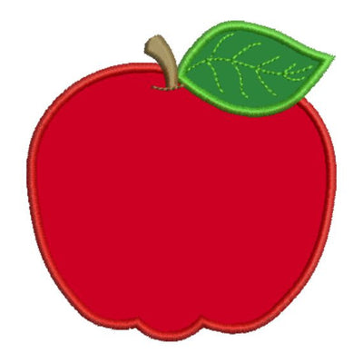 Applique Apple School Fall Teacher Machine Embroidery Design - Embroidery Designs By AVI