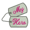 Military Hero Dog Tags Machine Embroidery Design - Embroidery Designs By AVI