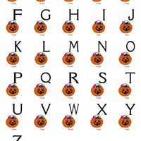 Halloween Pumpkin Jack o Lantern Candy Monogram Fonts Machine Embroidery Designs Set - Embroidery Designs By AVI