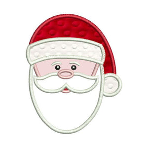 Santa Claus Face Christmas Applique Machine Embroidery Design - Embroidery Designs By AVI