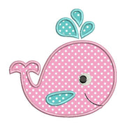 Whale Baby Cute II Applique Machine Embroidery Design - Embroidery Designs By AVI