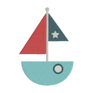Sailboat Sail Boat Ocean Nautical Machine Embroidery Design - Embroidery Designs By AVI