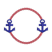 Anchor Nautical Monogram Font Frame Machine Embroidery Design - Embroidery Designs By AVI
