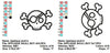 Boy Skull n Bones Halloween Applique Machine Embroidery Design - Embroidery Designs By AVI