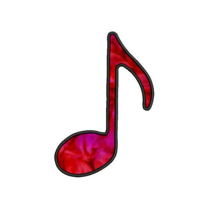 Music Note Applique Machine Embroidery Design - Embroidery Designs By AVI