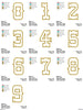 Western Cowboy Rope Number Applique Embroidery Design Font Set - Embroidery Designs By AVI