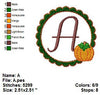 Pumpkin Scallop Frame Monogram Machine Embroidery Fonts Alphabet Set - Embroidery Designs By AVI