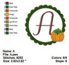 Pumpkin Scallop Frame Monogram Machine Embroidery Fonts Alphabet Set - Embroidery Designs By AVI