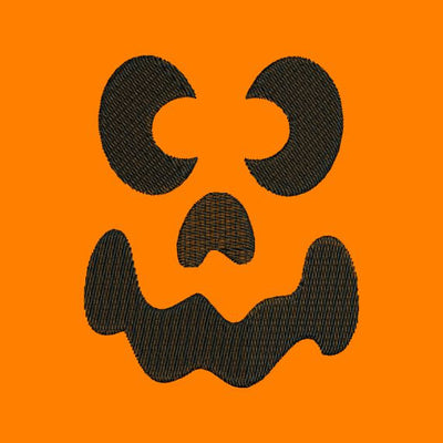 Spooked Jack O Lantern Pumpkin Face II Halloween Embroidery Design - Embroidery Designs By AVI