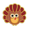Turkey Owl Applique Machine Embroidery Design Thanksgiving Fall Design - Embroidery Designs By AVI