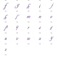 Elegant Satin Script Machine Embroidery Monogram Fonts Designs Set - Embroidery Designs By AVI