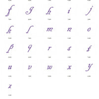 Elegant Satin Script Machine Embroidery Monogram Fonts Designs Set - Embroidery Designs By AVI