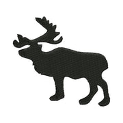 Moose Silhouette Shadow Machine Embroidery Design - Embroidery Designs By AVI