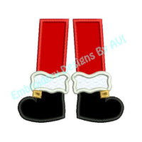 Santa Claus Feet Christmas Applique Machine Embroidery Design - Embroidery Designs By AVI