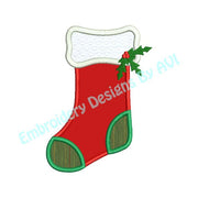 Christmas Stocking Applique Embroidery Design - Embroidery Designs By AVI
