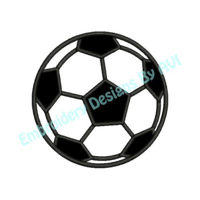 Soccer Ball Applique Sports Machine Embroidery Design - Embroidery Designs By AVI