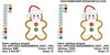 Gingerbread Santa Christmas Applique Embroidery Design - Embroidery Designs By AVI