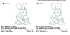 Baby Bunny Rabbit IX with Pacifier Nook Redwork Outline Machine Embroidery Design - Embroidery Designs By AVI