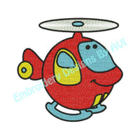 Cute Helicopter Boy Baby Child Machine Embroidery Design - Embroidery Designs By AVI