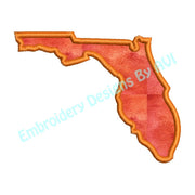 Florida State Applique Outline Machine Embroidery Design - Embroidery Designs By AVI