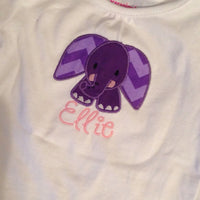 Zoo Baby Elephant Applique Machine Embroidery Design - Embroidery Designs By AVI